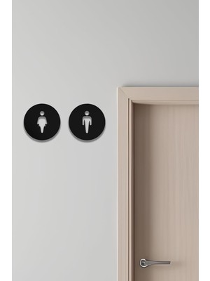Skygo Wc Tabelası, Tuvalet Levhası, Kadın Erkek Tabela OS19