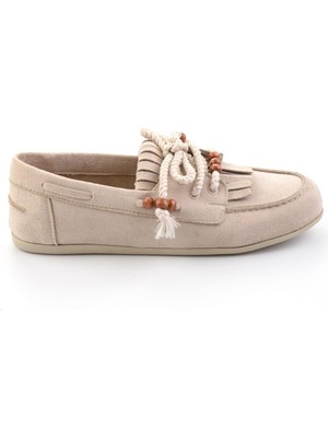 Bambi Bej  Kadın Loafer Ayakkabı K01566004872