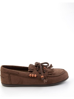 Bambi Kahve  Kadın Loafer Ayakkabı K01566004872