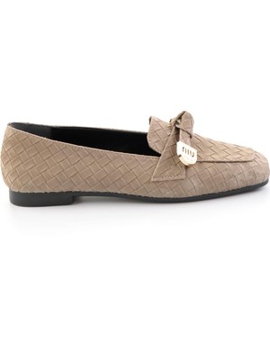 Bambi Vizon  Kadın Loafer Ayakkabı K01641022471