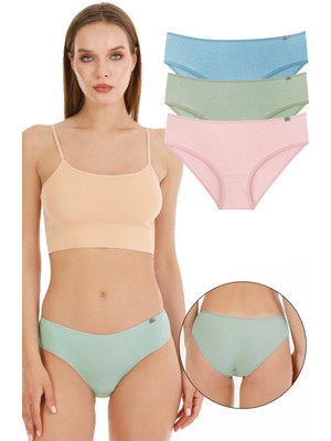 Sensu Kadın Fitilli Slip Model 5'li Külot Set Karışık Renkler KTS2000