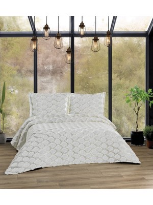 D'niss Home Petek Desenli 3 Parça Çift Kişilik Yatak Örtüsü