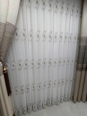 Nivemes Home Nivemeshome Royal 4380 Vizon 1/3 Pileli Bambu Tül Perde