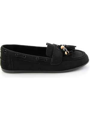 Bambi Siyah  Kadın Loafer Ayakkabı K01566004972