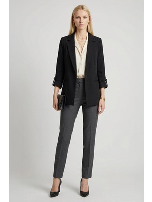 Rays 6708A Tek Düğme Klasik Ceket Siyah