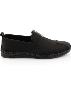 Bambi Siyah Hakiki Deri Erkek Casual Ayakkabı E01700006001