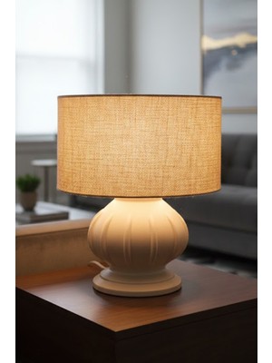 Glowin Kumaş Başlıklı Modern Abajur