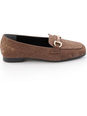 Bambi Kahve  Kadın Loafer Ayakkabı K01641023071