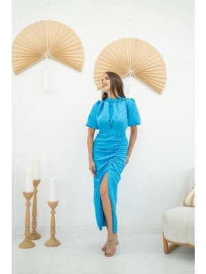 Çamaşır Kenti Jakarlı ve Desenli Elbise