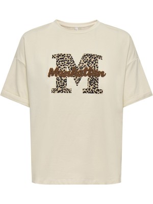 Only Onlcia S/s Foldup Prnt Top Kadın T-Shirt 15366009