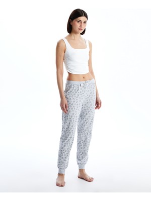 Lc Waikiki Yeni Sezon Beli Lastikli Baskılı Kadın Jogger Pijama Altı