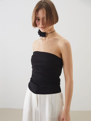 Lc Waikiki Yeni Sezon Straplez Yaka Büzgü Detaylı Crop