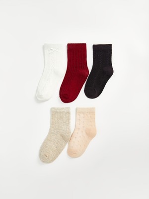 Lc Waikiki Yeni Sezon Desenli Kız Bebek Soket Çorap 5'li