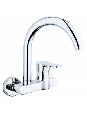 Quality  2 Yıl Garantili Yandan Aplike Mutfak Bataryası Krom Pirinç Malzeme