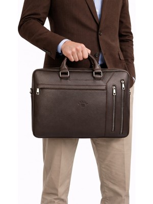 Derise Club Erkek Kahverengi 15 & 16 Inç Evrak ve Laptop Çantası