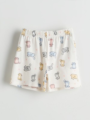 Lc Waikiki Yeni Sezon Beli Lastikli Kedi Baskılı Kız Çocuk Pijama Alt