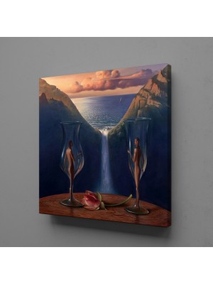 Technopa KADEHTEKİ KADIN ERKEK DEKORATİF KANVAS TABLO - 180x180cm