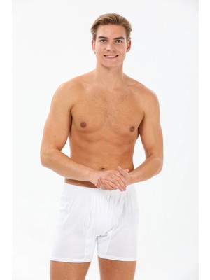 Yıldız 02 Erkek Büyük Beden Rahat Pamuklu Ribana Arjantin Paçalı Külot Boxer 1 Adet