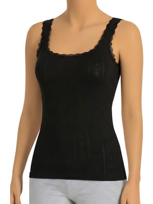 Öts Kadın Atlet Ribana Jakarlı (%100 Pamuk)