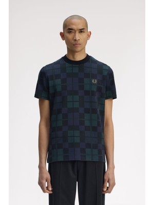 Fred Perry M1757 Black Watch Tartan Erkek Tişört