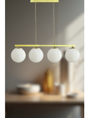 Ronisu Aydınlatma Velarion Sarkıt 4'lü Camlı Avize - Şık Tasarımlı Modern Avize