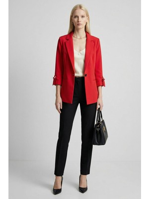 Rays 6708A Tek Düğme Klasik Ceket Kırmızı
