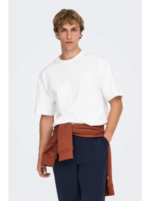 Only & Sons Onsfred % 100 Pamuk Relaxed Fit Bisiklet Yaka T Shirt Erkek T Shirt 22022532