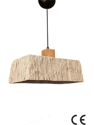 HMY Design Monalitha Handmade Karbon Beton Avize | Salon Avize Modelleri | E27 Tekli Sarkıt | Modern Tasarım: