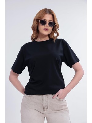 Freemen Kadın Basic Rahat Kalıp Likralı 30/1 Süprem TIŞÖRT-380