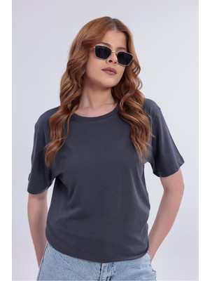 Freemen Kadın Basic Rahat Kalıp Likralı 30/1 Süprem TIŞÖRT-380