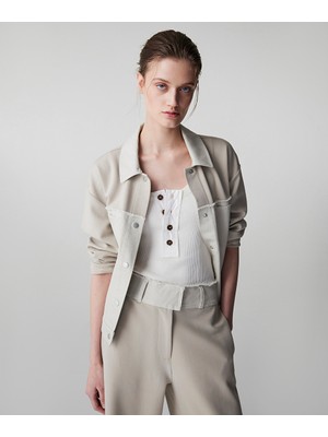 İpekyol Kumaş mix raw edge sweatshirt  IS1260091009023