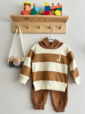 Junies Baby Çizgi Baskılı Ikili Takım