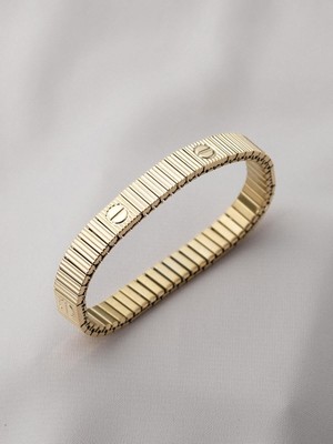 Zuum Premium Seri 14K Yeni Sezon Lastikli Marka Çelik Bileklik