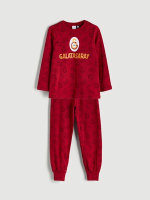 Lc Waikiki Yeni Sezon Bisiklet Yaka Galatasaray Baskılı Erkek Çocuk Pijama Takımı