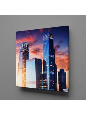 Technopa YÜKSEK BİNALAR KANVAS TABLO - 200x200cm