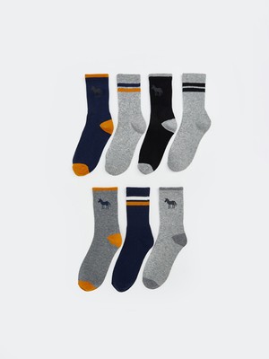 Lc Waikiki Yeni Sezon Desenli Erkek Çocuk Soket Çorap 7'li