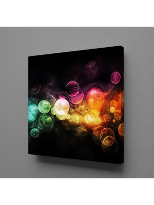 Technopa DAİRESEL RENKLİ ŞEKİLLER KANVAS TABLO - 120x120cm