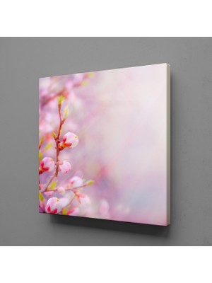 Technopa PEMBE ÇİÇEK KANVAS TABLO - 160x160cm