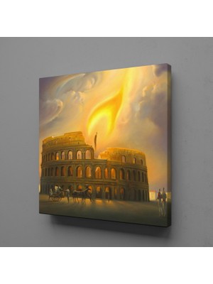 Technopa İNSANLAR VE GÜNEŞ KANVAS TABLO - 160x160cm