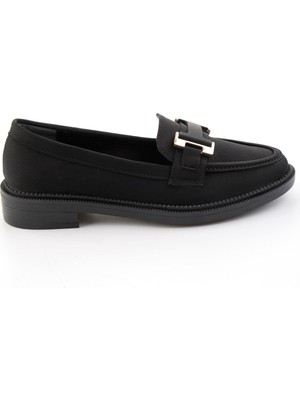 Bambi Siyah  Kadın Loafer Ayakkabı K01216100071