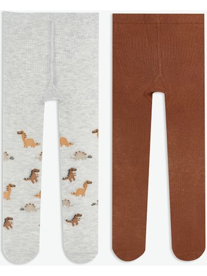 Lc Waikiki Yeni Sezon Baskılı Erkek Çocuk Külotlu Çorap 2'li