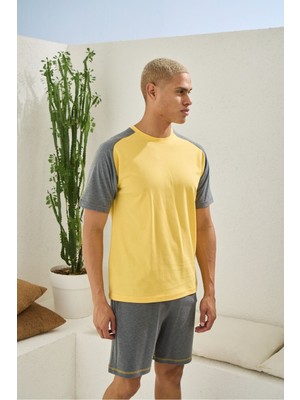 Kly %100 Pamuk Erkek O.yaka Şortlu Takım Şık Tasarım 2022