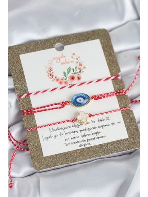 Clariss Üreticiniz Marteniçka Bileklik 3'lü Yonca ve Nazarlı Model 481348