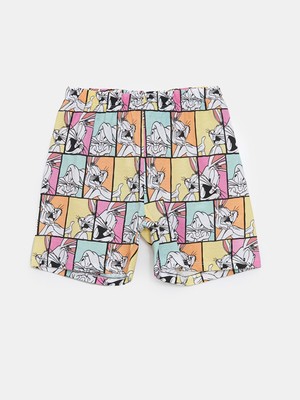 Lc Waikiki Yeni Sezon Beli Lastikli Bugs Bunny Baskılı Kız Çocuk Pijama Şort