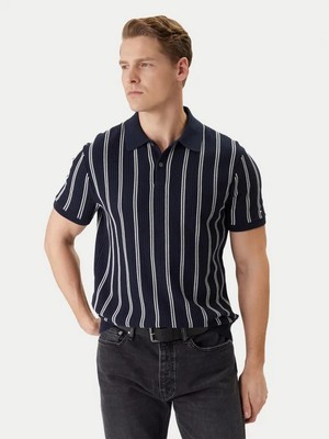 Tommy Hilfiger MW0MW41949 Knitted Vertical Stripe Ss Erkek Polo Tişört
