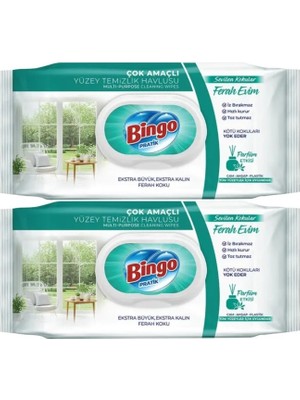 Bingo Clean Yüzey Temizlik Havlusu 96 Yaprak Sevilen Kokular Ferah Evim (2 Li Set) 192 Yaprak
