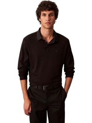 Calvin Klein LV040EM909 Ls Supima Cotton Solid Erkek Polo Tişört
