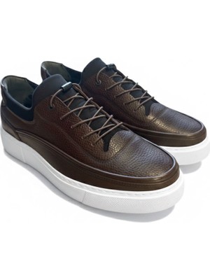Zueofficial Hakiki Deri Kahverengi Erkek Günlük Ayakkabı