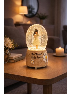 Nasyonel Toys Işıklı Kar Küresi Müzik Kutusu – Kız Figürlü Dekoratif Gece Lambası