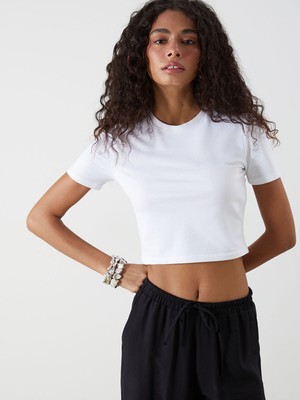 Lc Waikiki Yeni Sezon Bisiklet Yaka Crop